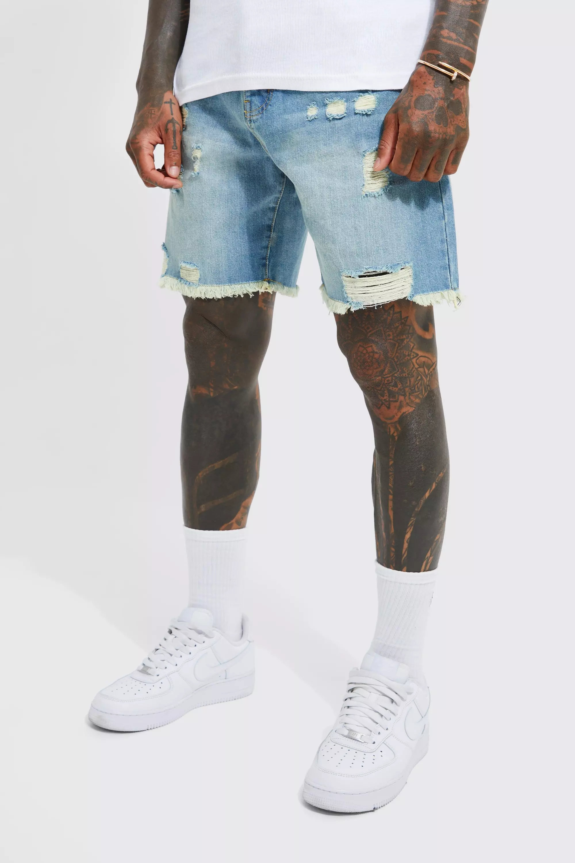 Relaxed fit hot sale jean shorts